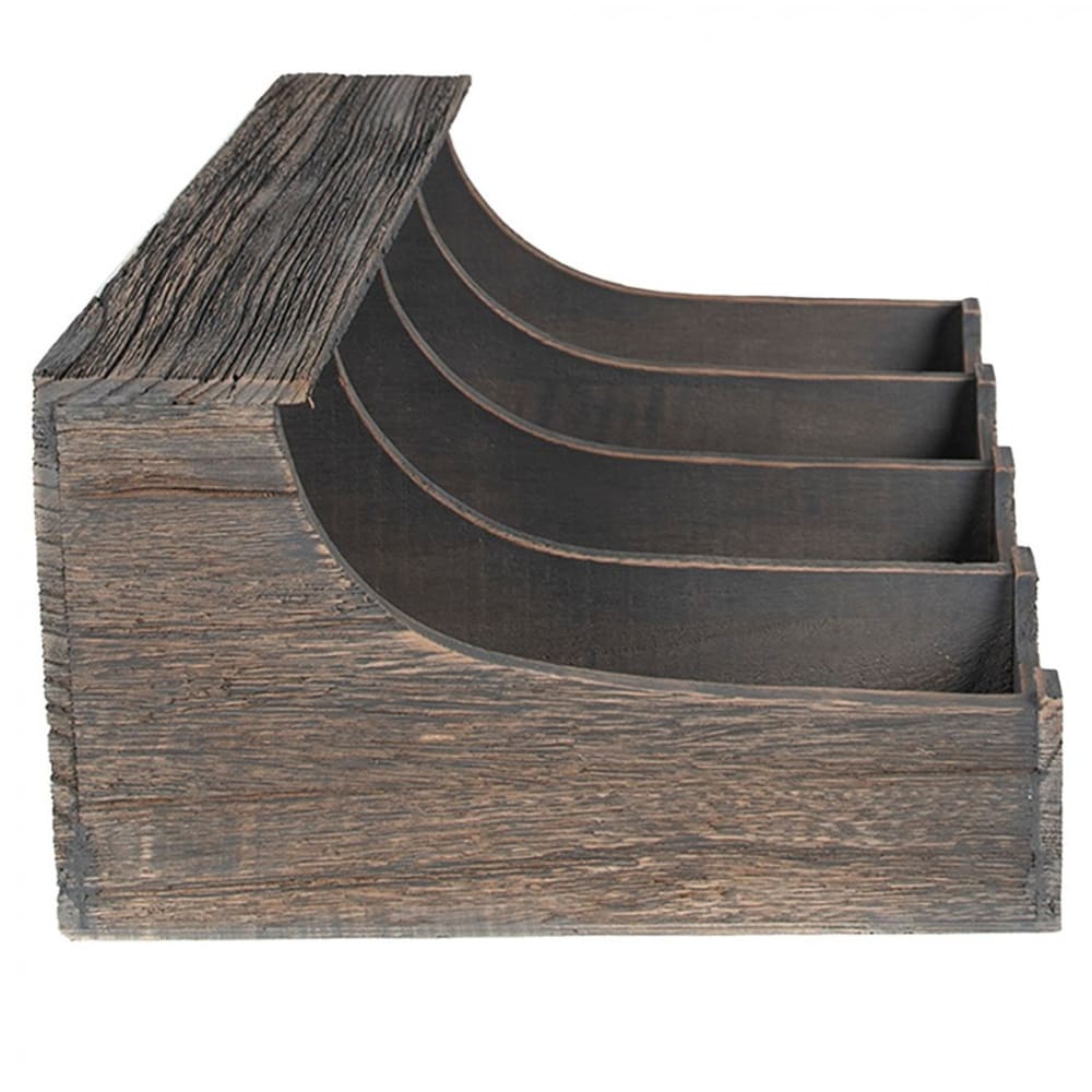 Range-couverts en bois gris 41x29x17cm - Maisons du Monde