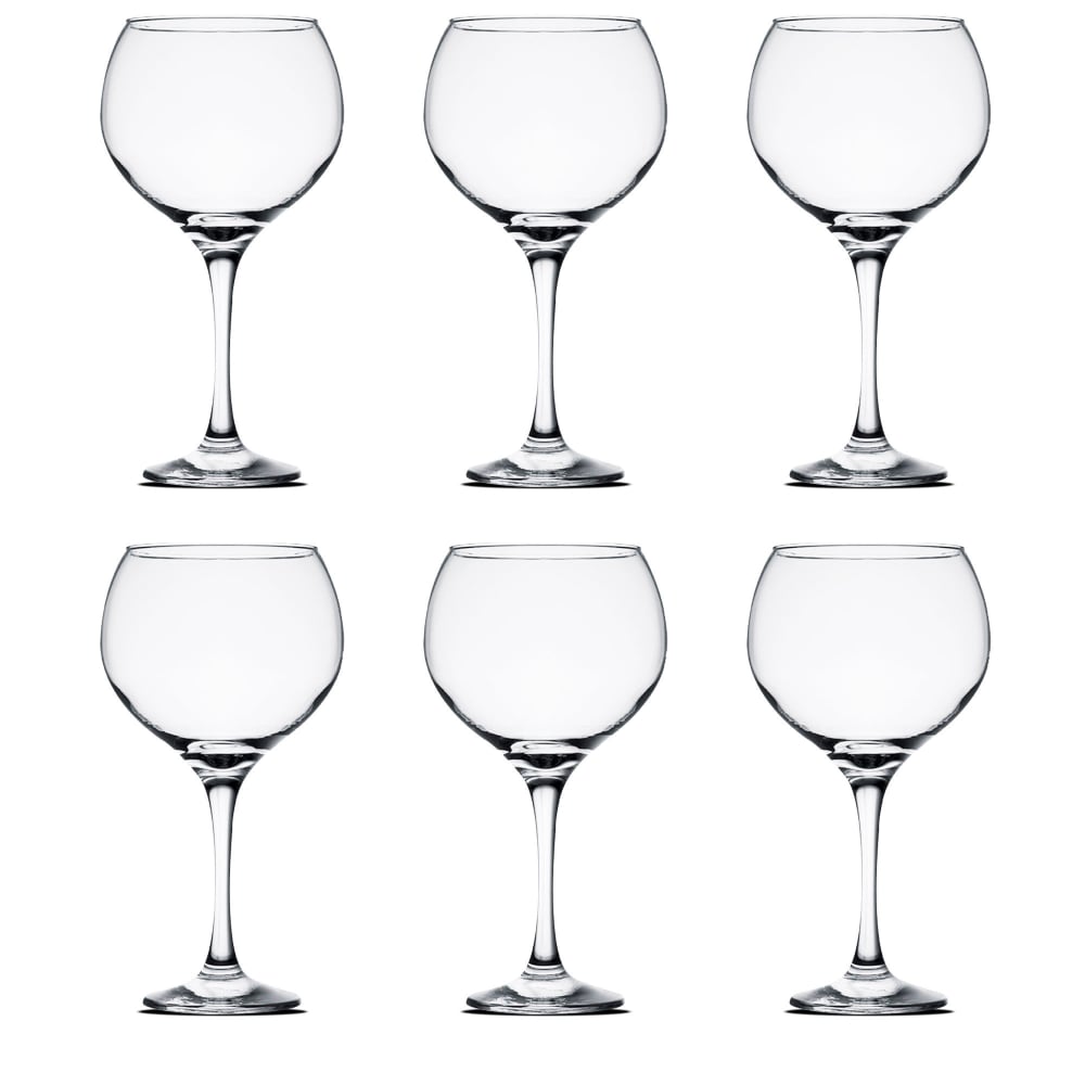 PASABAHCE Set composé de 6 grands verres à cocktail en verre. Contenance: 79cl Couleur: Transparent Matière: Verre Dimensions: 12x12x23cm