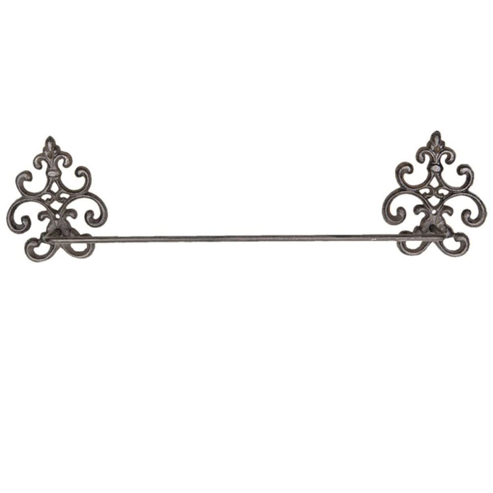WADIGA Porte-serviettes mural en métal marron classique. Dimensions : 58x6x15cm Couleur : Marron Matière : Métal