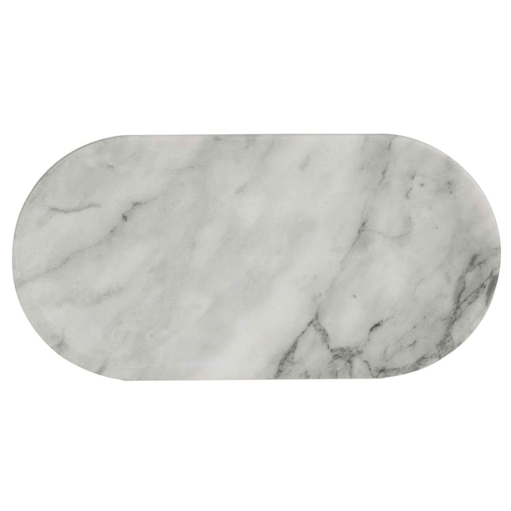 Plateau de présentation salle de bain marbre blanc 30x15x1.5cm - Maisons du Monde