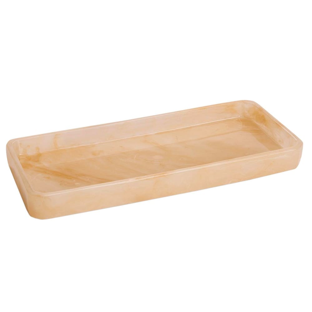 Plateau de présentation salle de bain résine effet nacre 25x11x2.5cm - Maisons du Monde