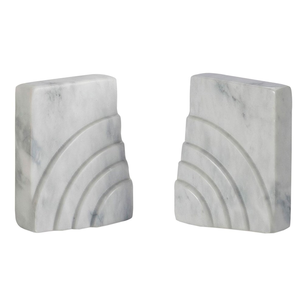 Serre-livres en marbre blanc 11x5x14cm - Maisons du Monde