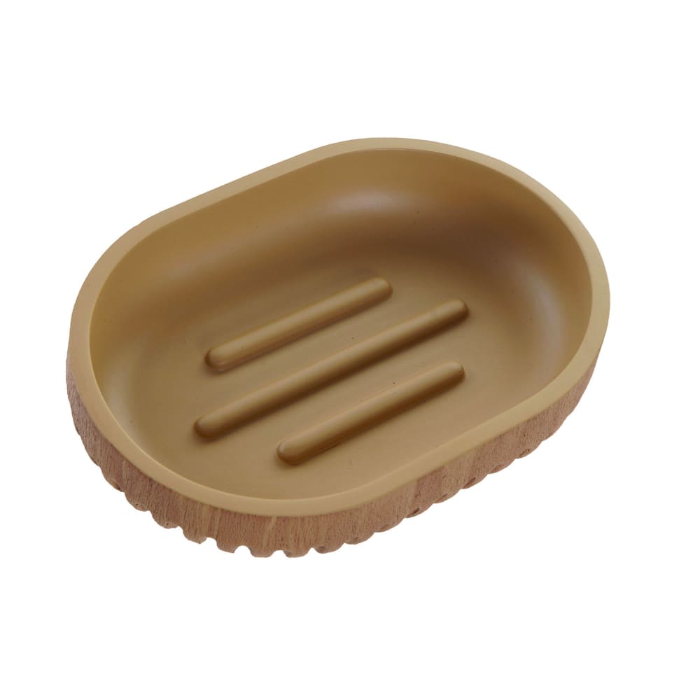 Porte savon en résine effet bois 12.5x8.5x2.5cm - Maisons du Monde