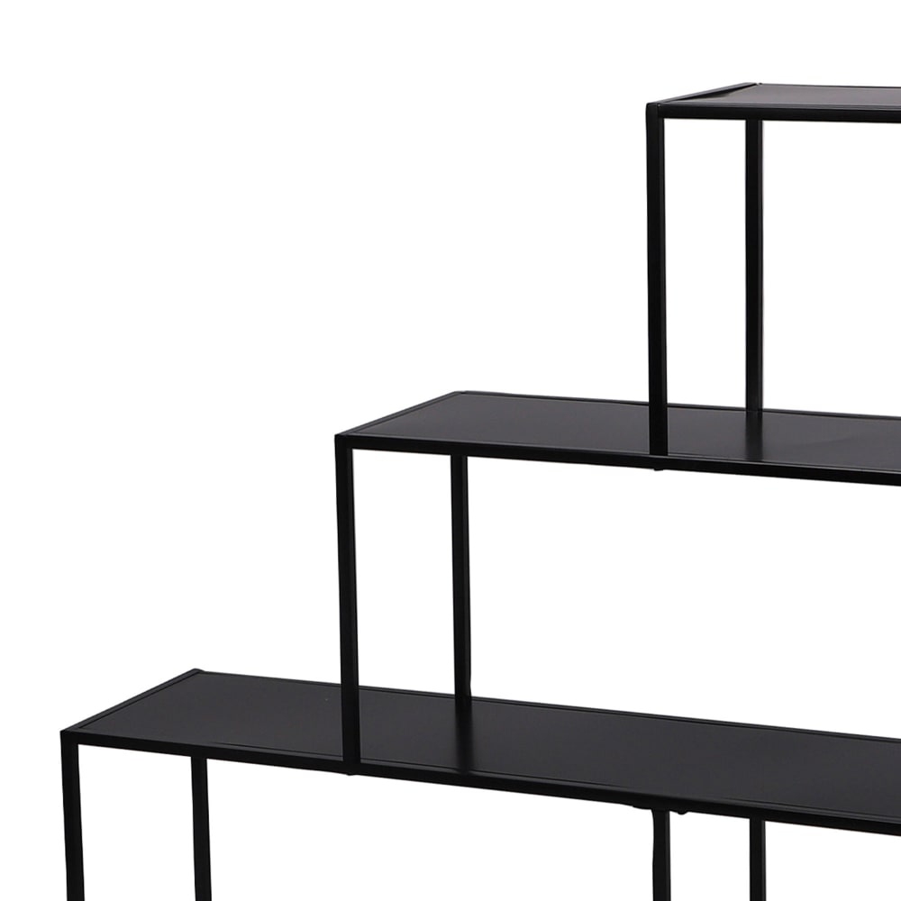 Étagère bibliothèque escalier métal noir 4 niveaux 160x30x157cm - Maisons du Monde