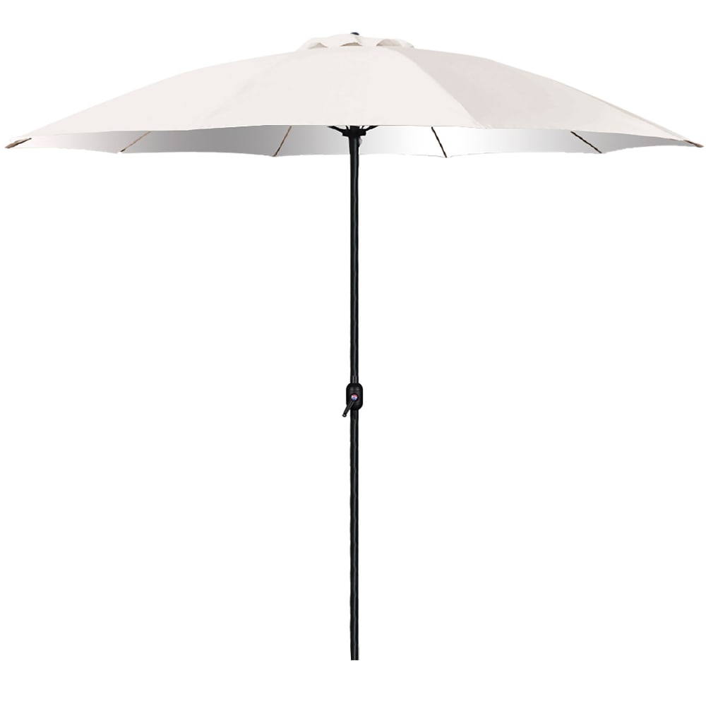Parasol ivoire ouverture à manivelle diamètre 300cm