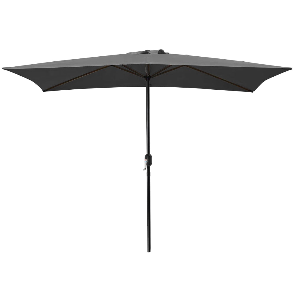 Parasol gris anthracite ouverture à manivelle 200x300cm