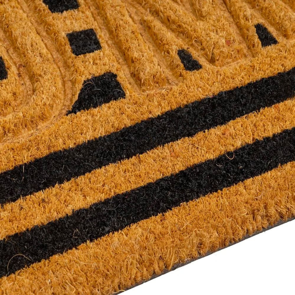 Paillasson coco rayures noires home 60x40x1.5cm - Maisons du Monde
