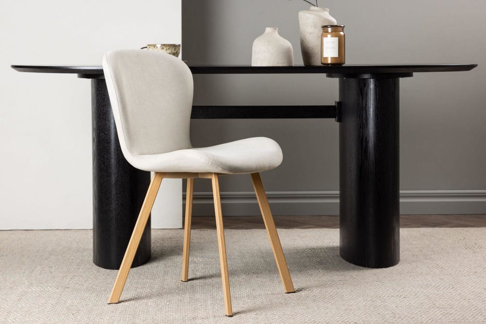 2er-Set Polsterstühle Lilja, beige/Hellbraun - Maisons Du Monde