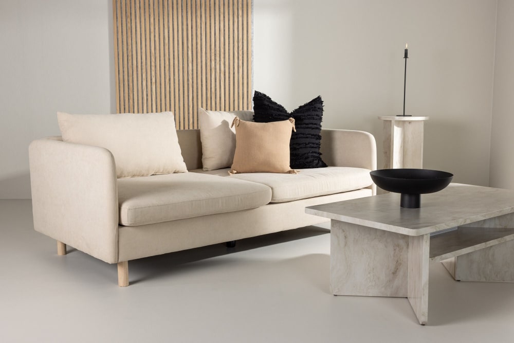 Canapé 3 places beige moderne