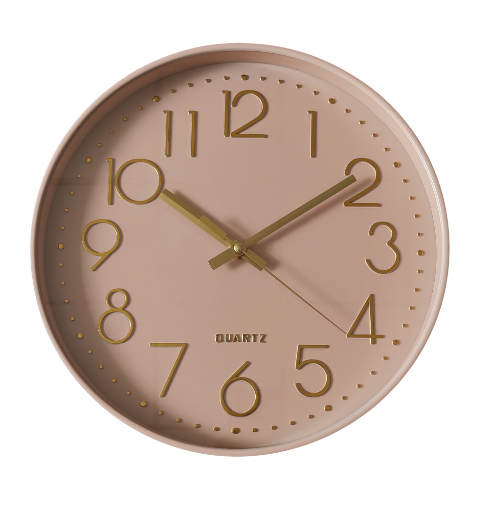 EMDE Horloge murale rose D30,5cm - Résine