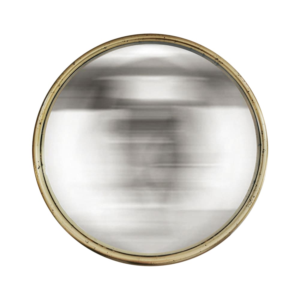 Miroir rond convexe bords fins 60 cm dore - Maisons du Monde