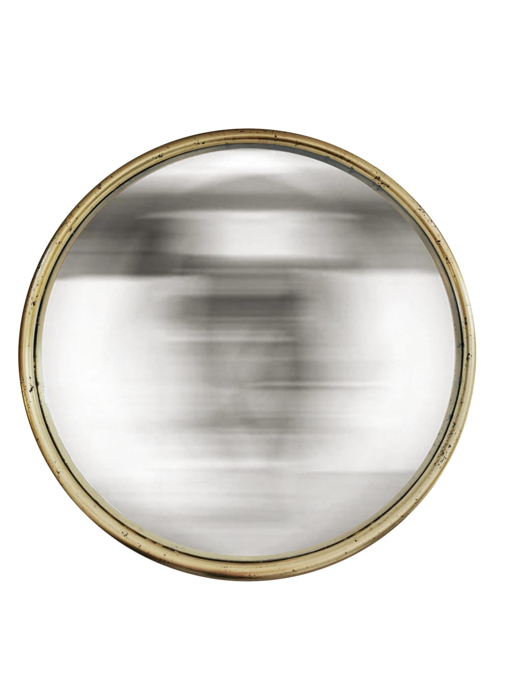 Miroir rond convexe bords fins 80 cm dore