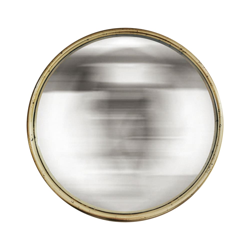 Miroir rond convexe bords fins 80 cm dore - Maisons du Monde