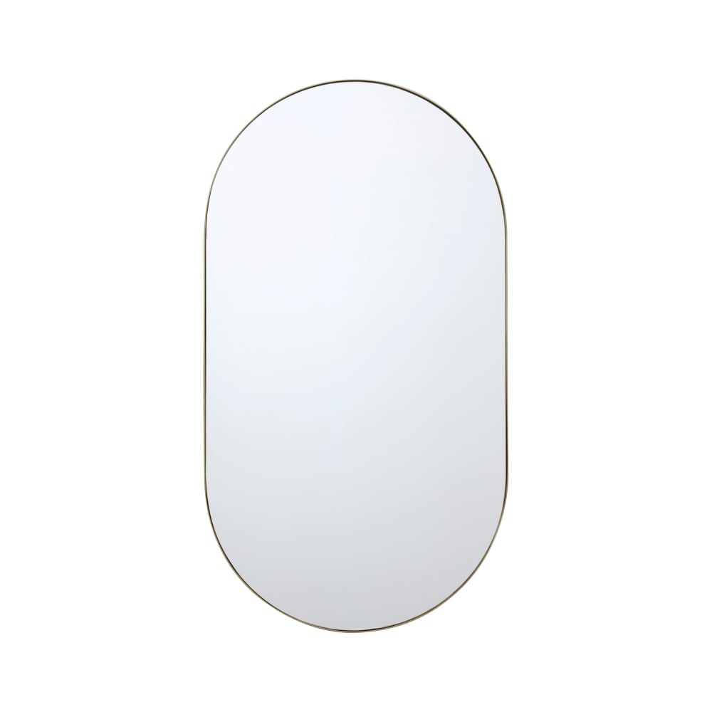 Miroir ovale fin 50x90x3cm dore - Maisons du Monde