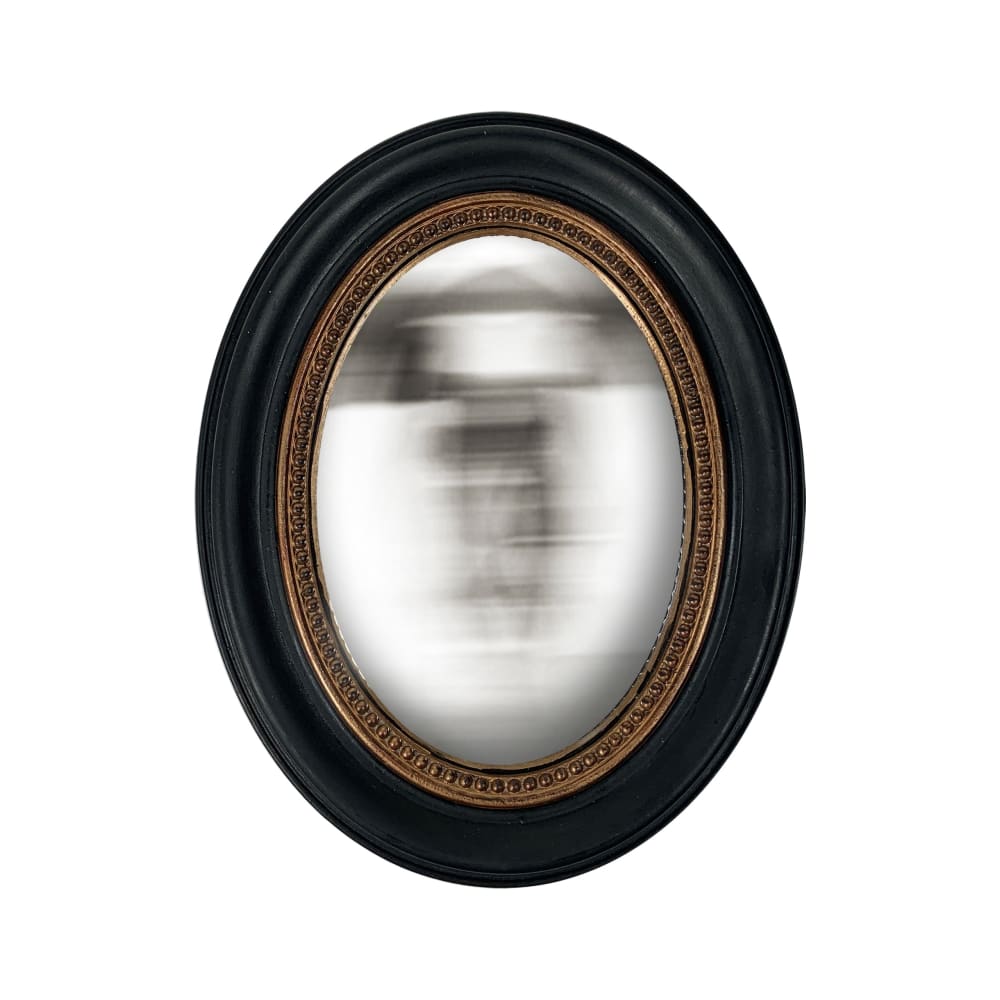 Miroir convexe ovale 24x19cm noir - Maisons du Monde