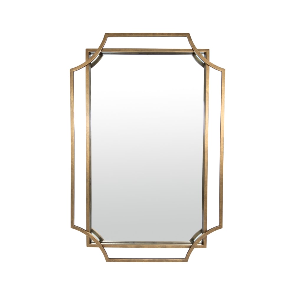 EMDE Miroir art déco en métal 60x90cm dore Doré