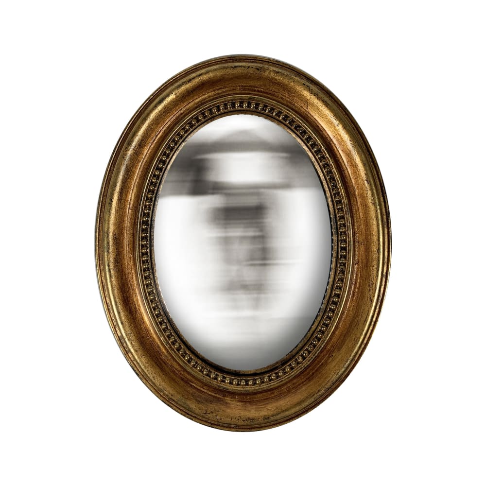 Miroir convexe ovale 24x19cm dore - Maisons du Monde