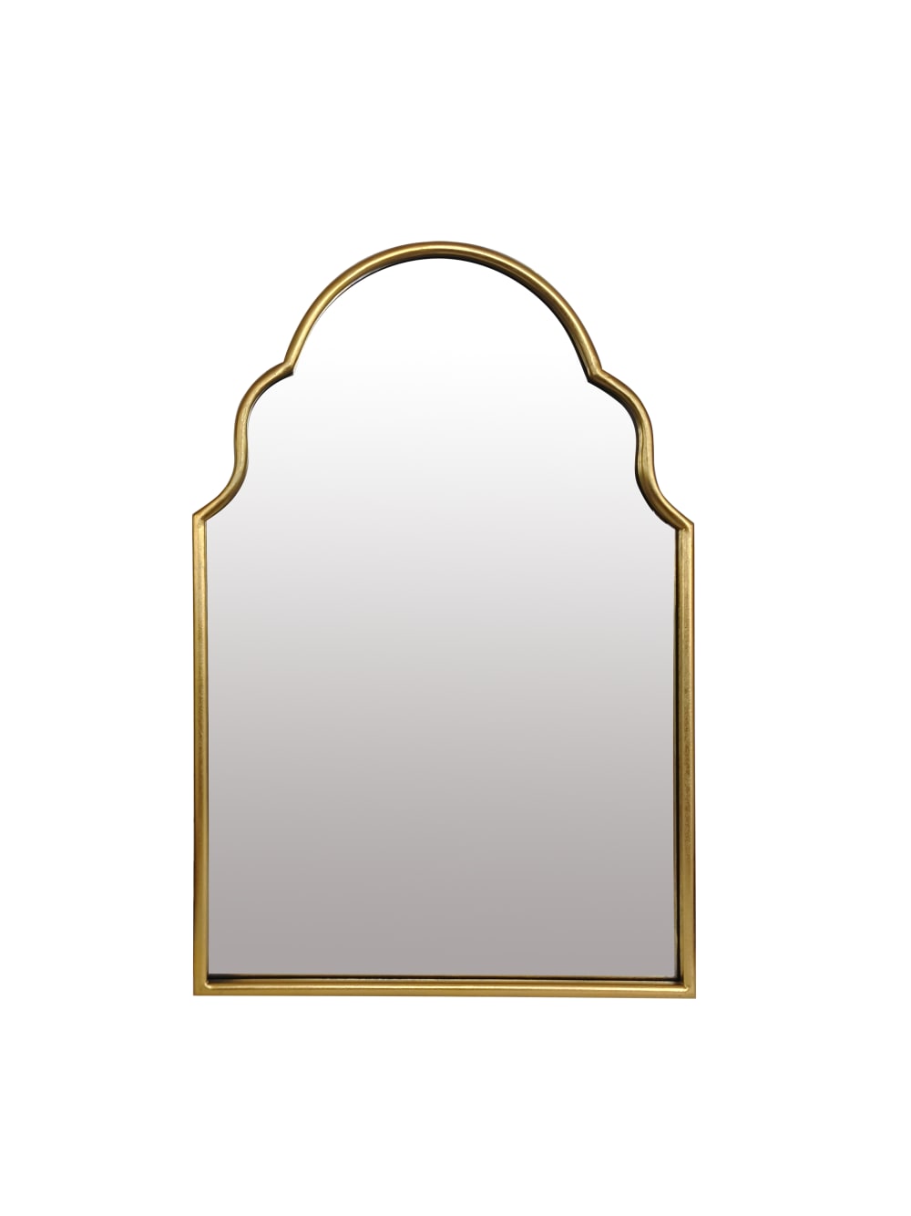 Miroir arabesque en métal doré 90x60cm