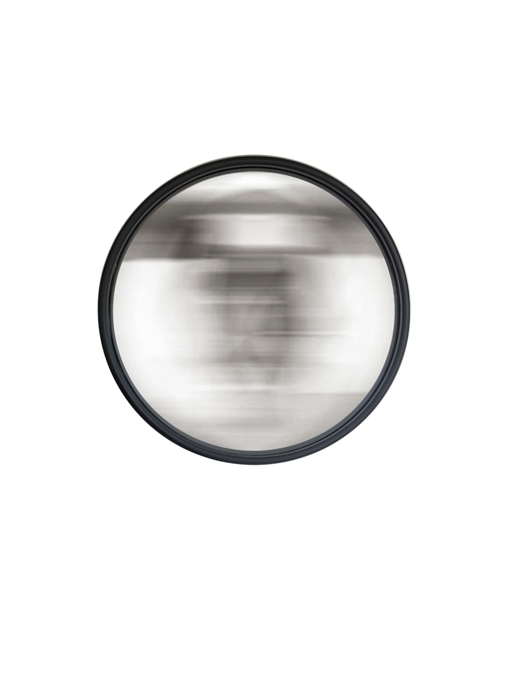 Miroir rond convexe bords fins noir D60 cm