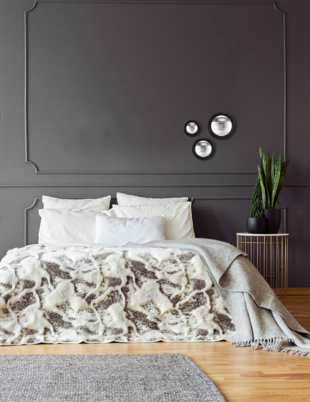 Lot de 3 miroirs ronds convexes patinés noir 9, 11 et 13 cm - Maisons du Monde