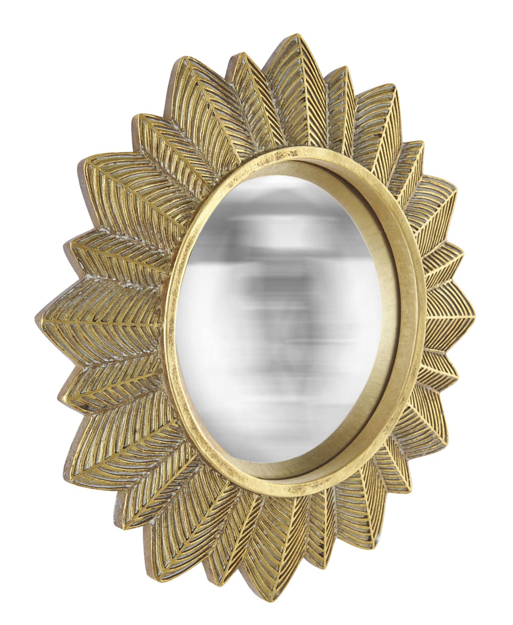 Miroir soleil convexe 23cm dore - Maisons du Monde