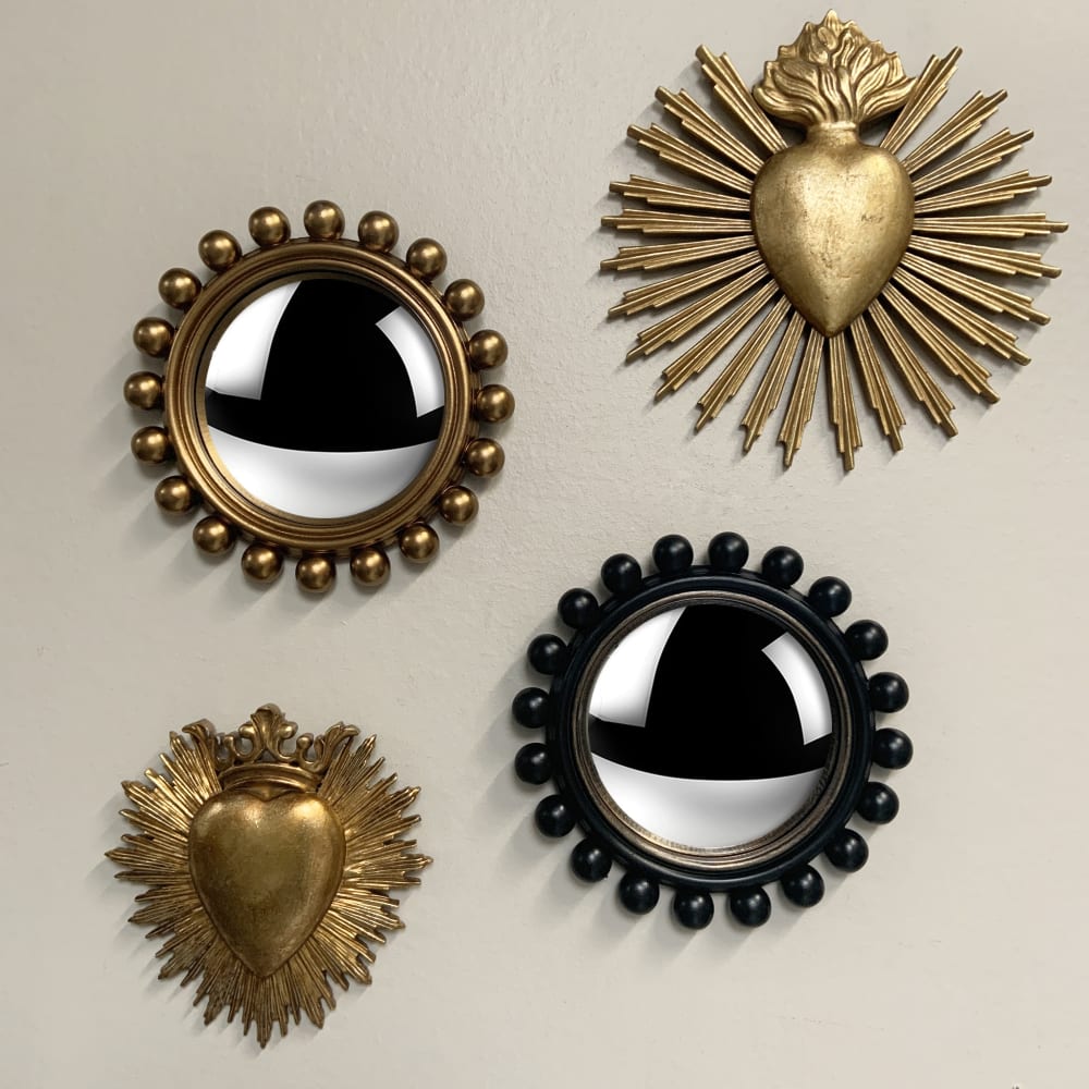 Miroir convexe doré 21,5cm - Maisons du Monde