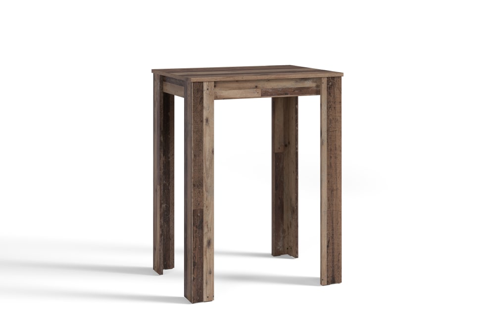 ByLiving Bartisch in Altholz-Optik, 80 x 60, H 104 cm, braun style modern - Spanplatte