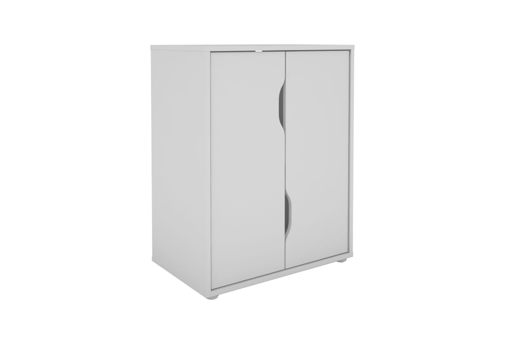 ByLiving Aktenschrank mit 2 Türen, B 60, H 76,5, T 37 cm, weiß style modern - Spanplatte