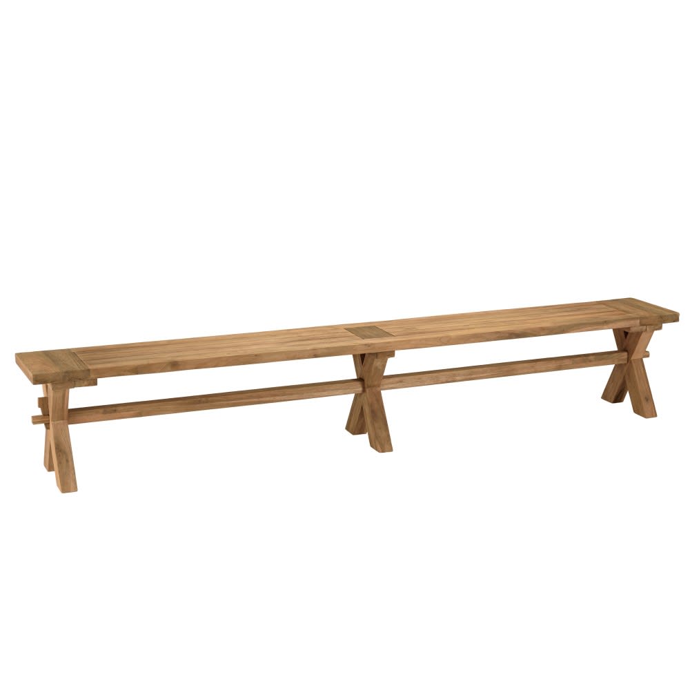 Banc de jardin 270x35cm - teck
