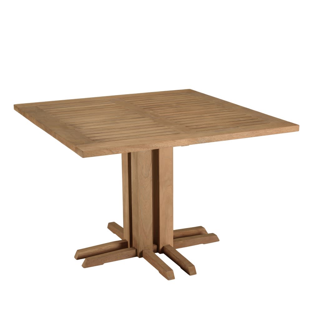 Table à manger jardin carrée 110x110cm teck recyclé