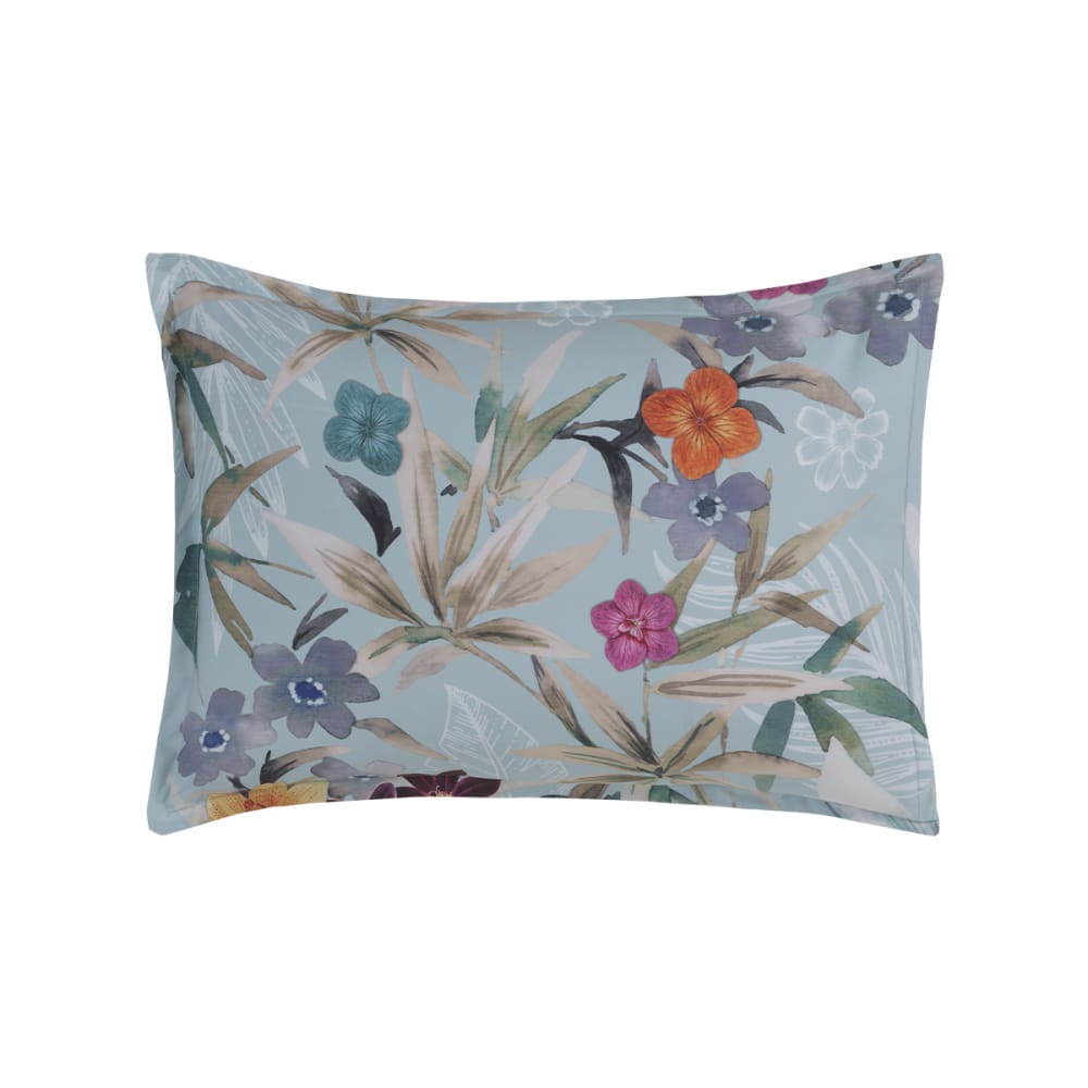 Llot de 2 taies d'oreillers en percale de cot bleu arctic 50x70 cm - Maisons du Monde