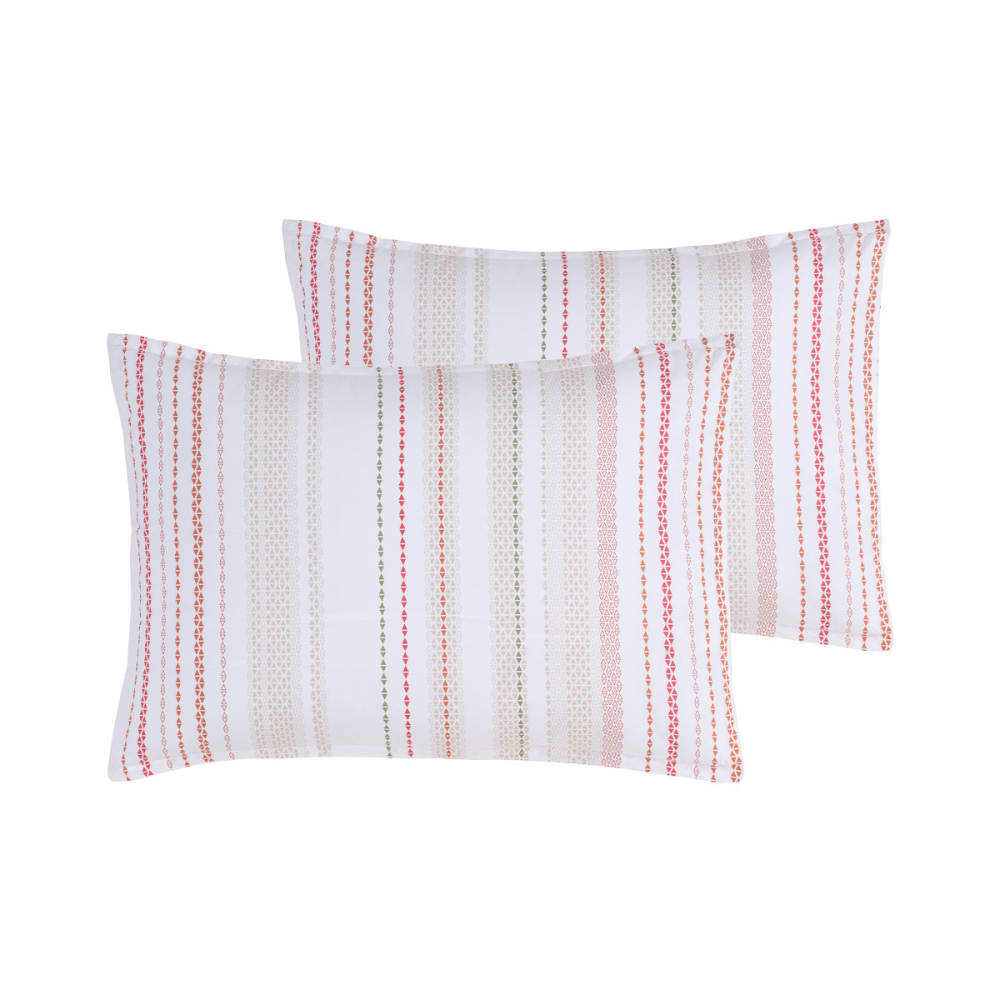 Lot de 2 taies d'oreillers en percale de coto blanc 50x70 cm