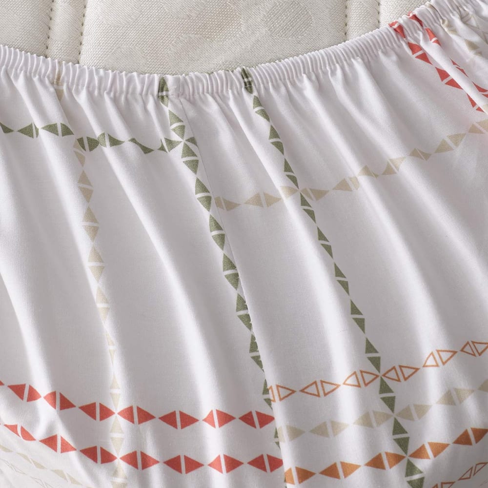 Drap housse en percale de coton bonnet 30 cm blanc 90x200 cm - Maisons du Monde
