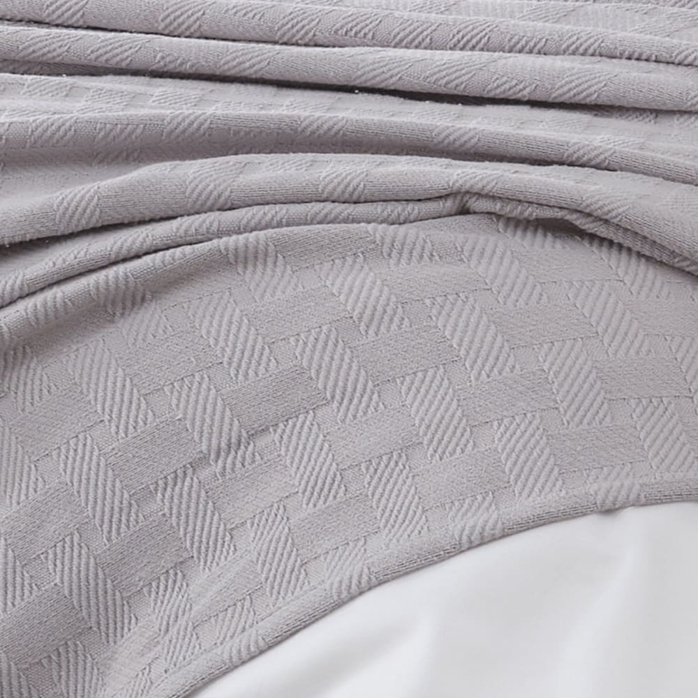 Couvre lit en coton doux  gris cendré 240x260 cm