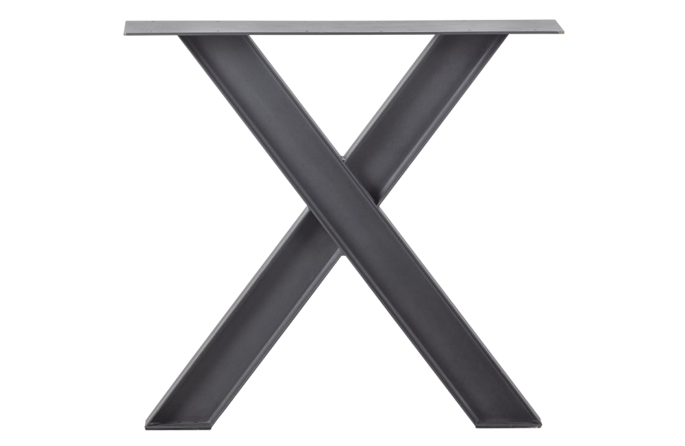 WOOOD Tischbein X-Form aus Metall Schwarz style modern Schwarz Metall
