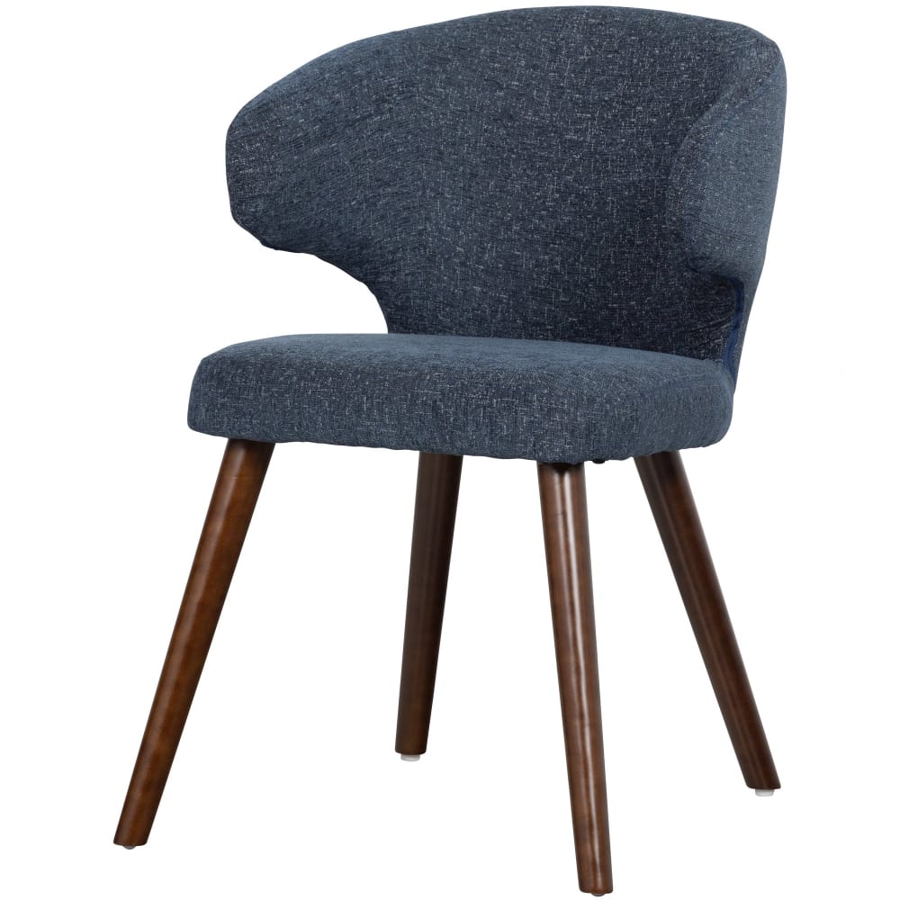 Lot de 2 chaises de salle à manger en tissu mélangé bleu