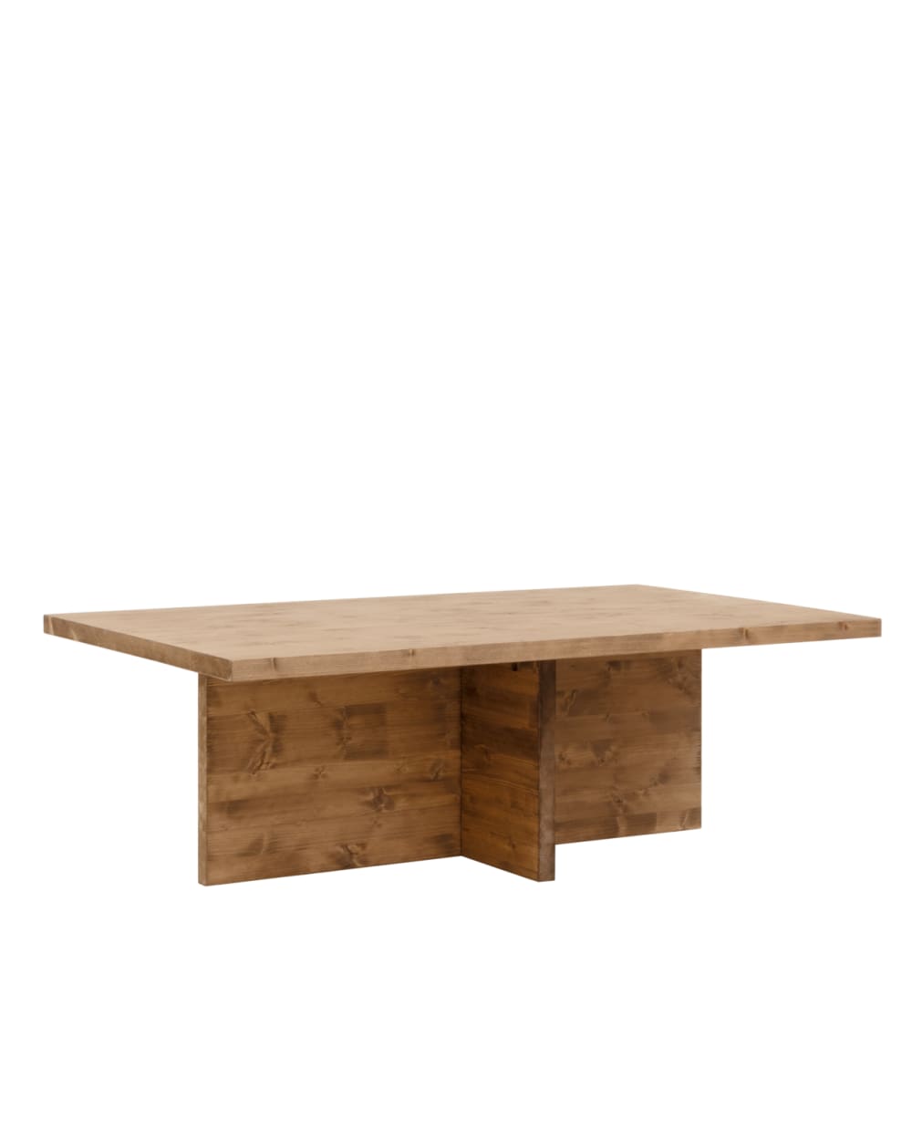 Table basse en bois de sapin vieilli 120x40cm