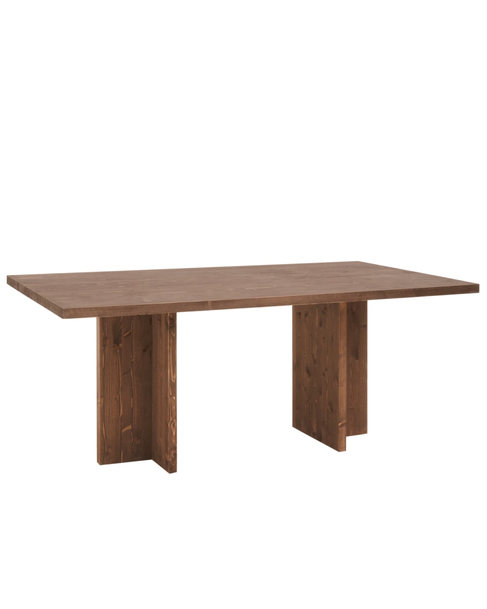 Table à manger en bois de sapin marron foncé 160x75cm