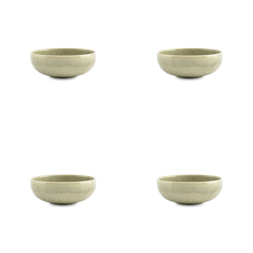 Lot de 4 bols vert en grès 12xh4cm