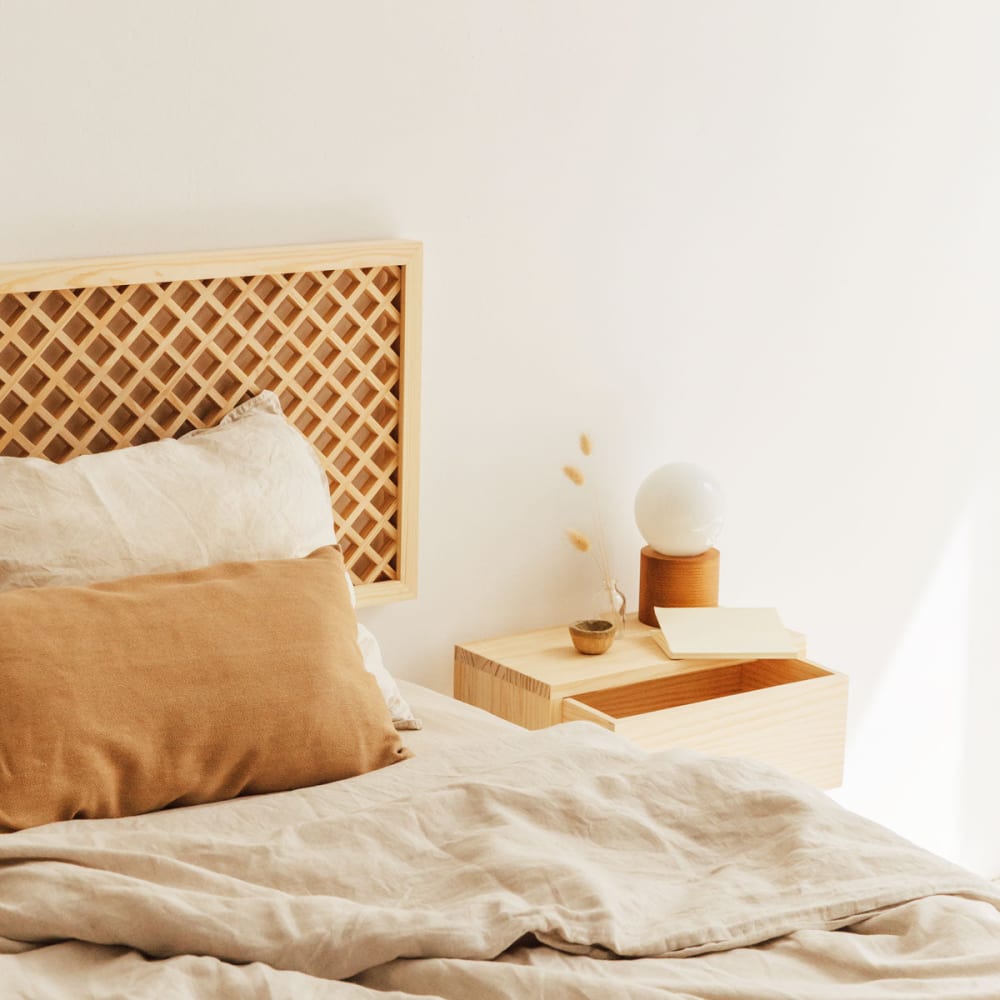 Tête de lit en pin massif naturel 165 cm Non verni