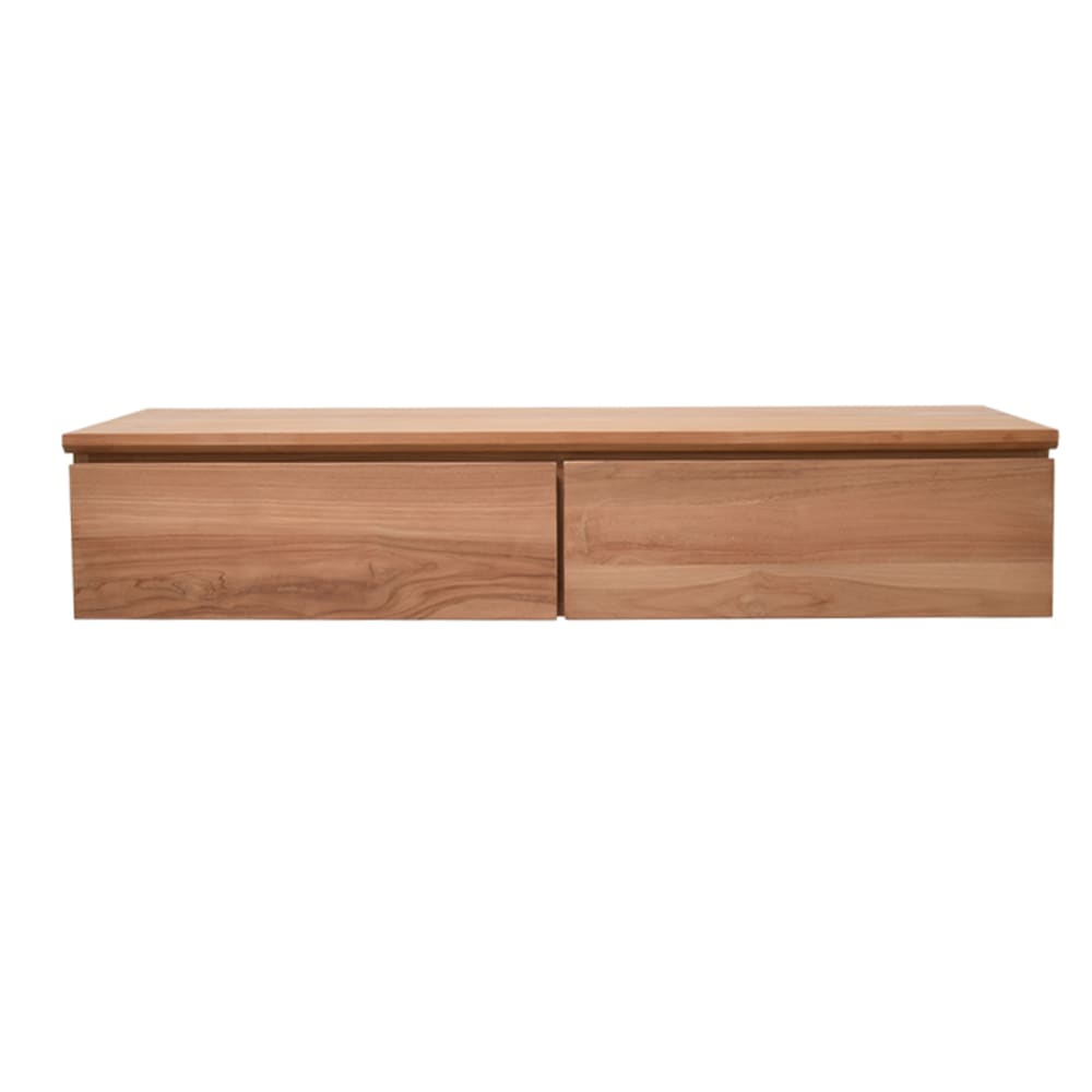 Meuble suspendu 2 tiroirs - teck