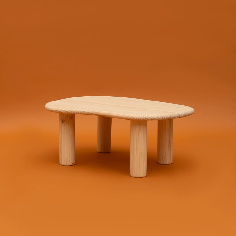 Table basse ovale en bois massif naturel 93 cm Non verni - Maisons du Monde