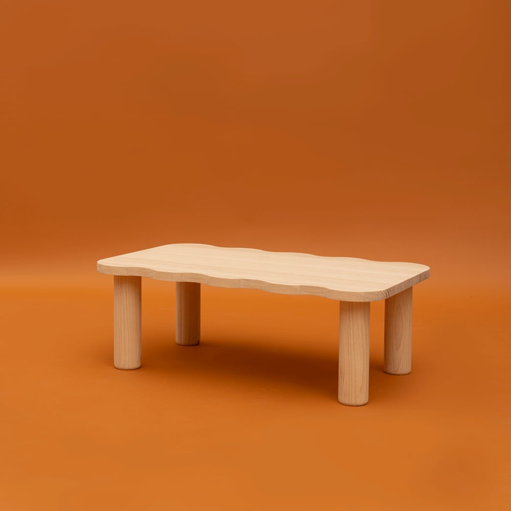 Table basse en pin massif naturel 100 cm Non verni - Maisons du Monde