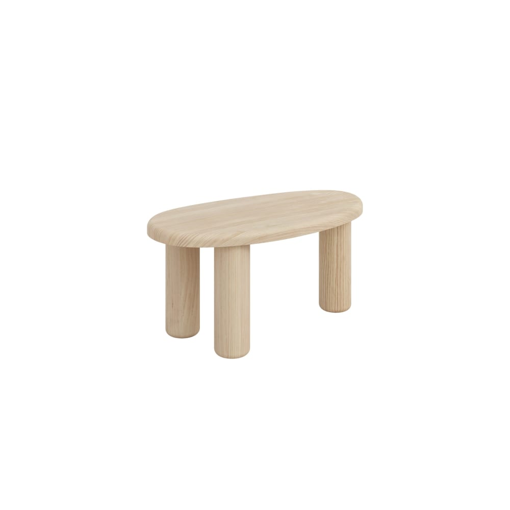 Naan Furniture Kleiner Couchtisch aus massiver Kiefer natur 61,6 cm Unlackiert Braun Holz