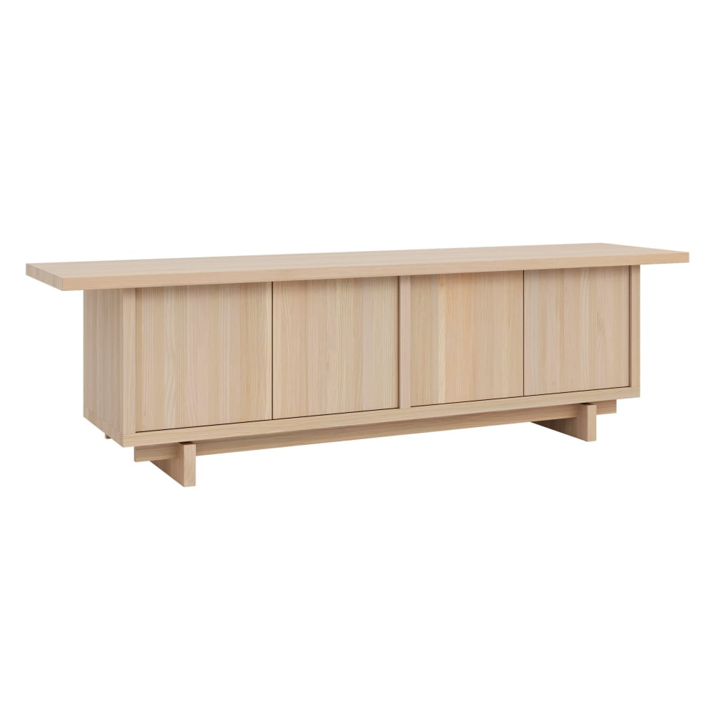 Meuble TV en pin massif naturel 180 cm Verni