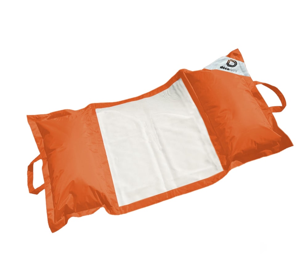 Pouf piscine en Polyester 170x90 cm Orange