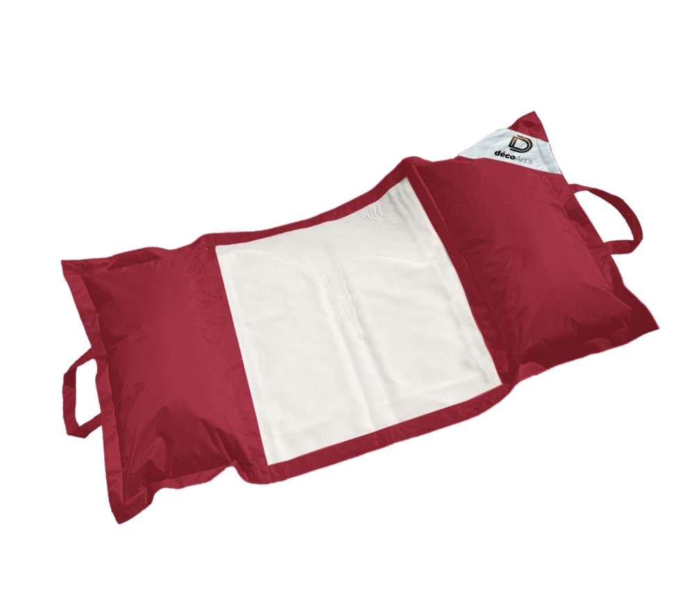 Pouf piscine en Polyester 170x90 cm Rouge