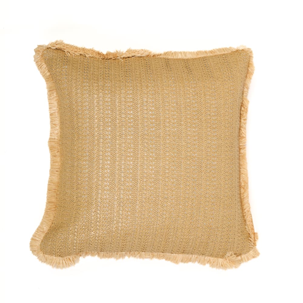 Housse de coussin effet raphia - Carré - 45x45cm - Uni