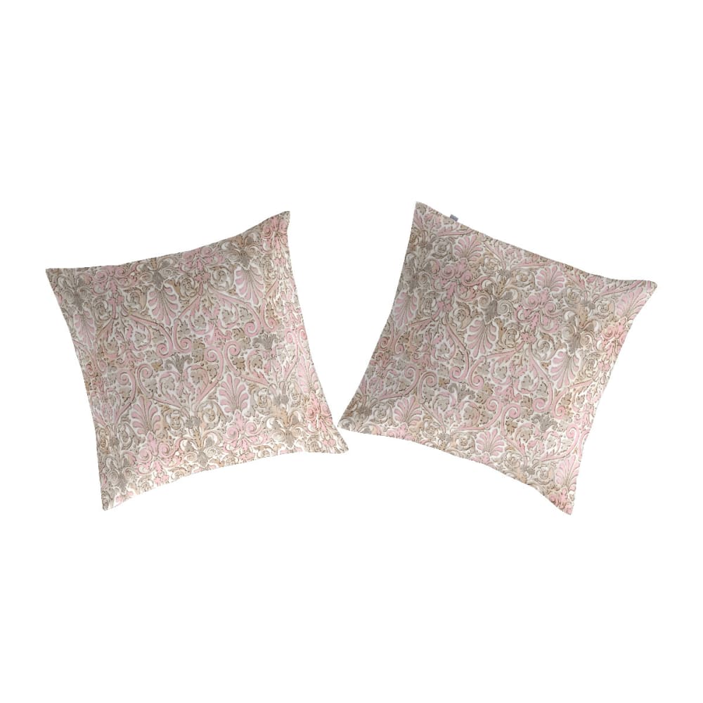 2 Taies d'oreiller en coton 65x65 cm rose