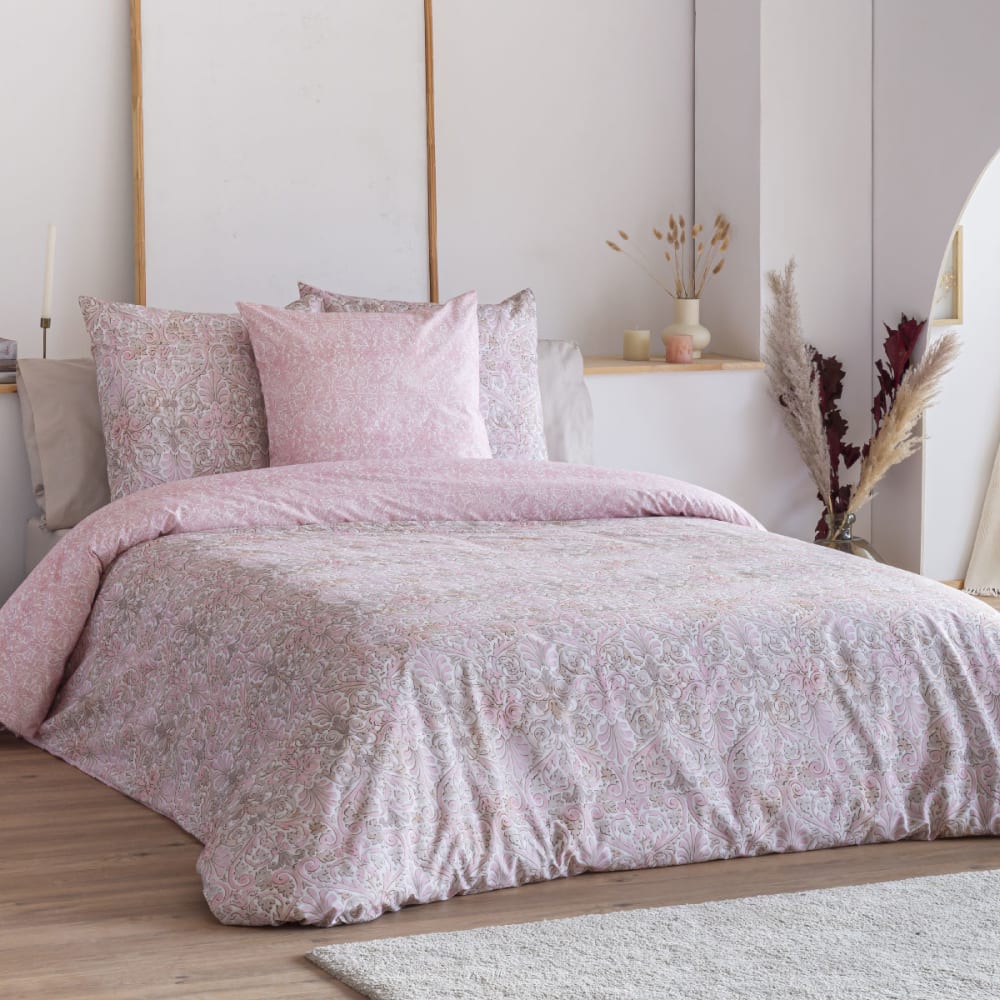 2 Taies d'oreiller en coton 65x65 cm rose - Maisons du Monde